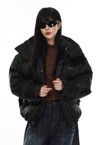 【VINMUK】Glossy basic design extra thick silhouette down jacket  VM0025