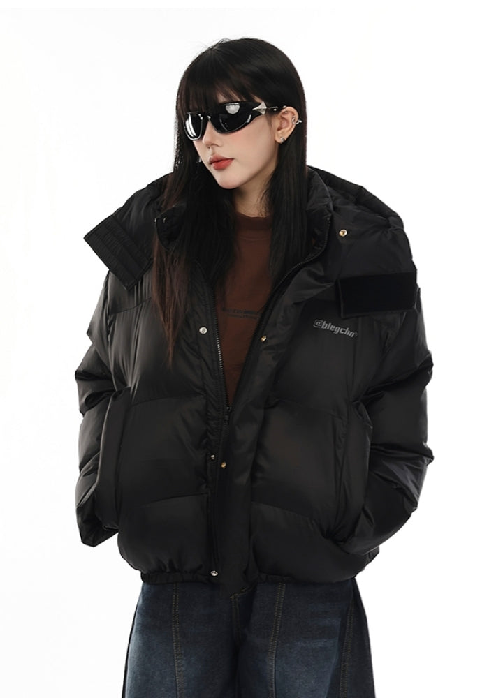 【VINMUK】Glossy basic design extra thick silhouette down jacket  VM0025