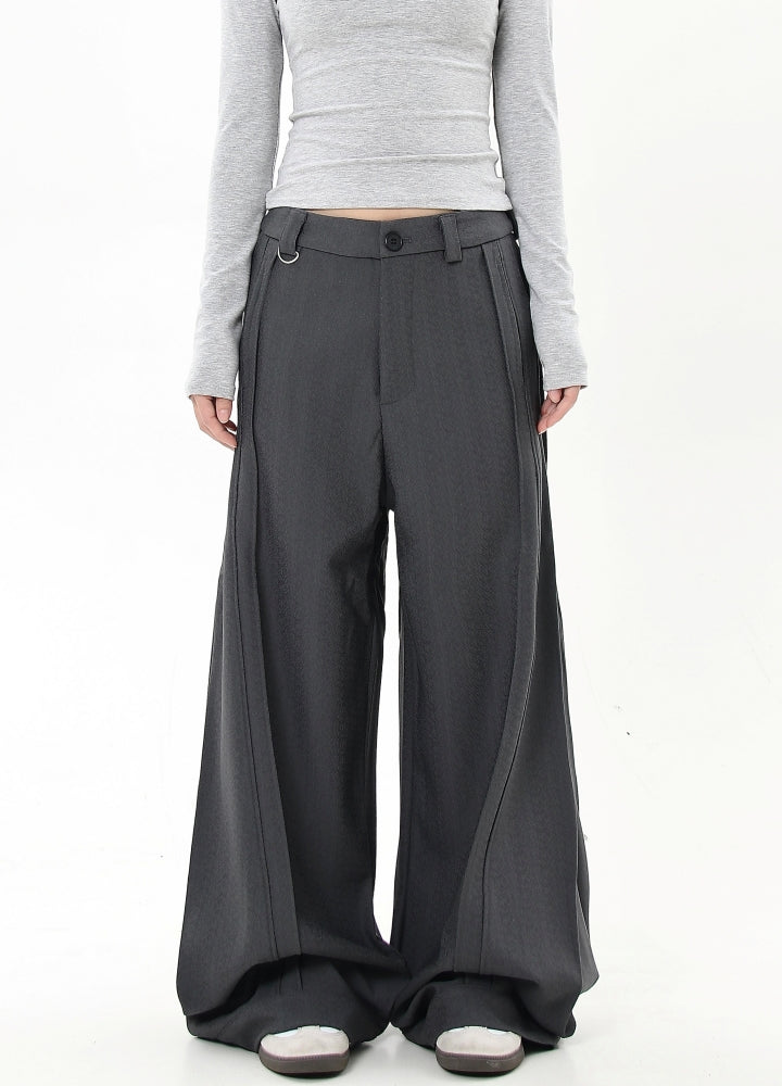 【Blacklists】Loose silhouette elegant classic color slacks pants  BL0033