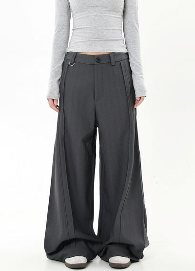 【Blacklists】Loose silhouette elegant classic color slacks pants  BL0033