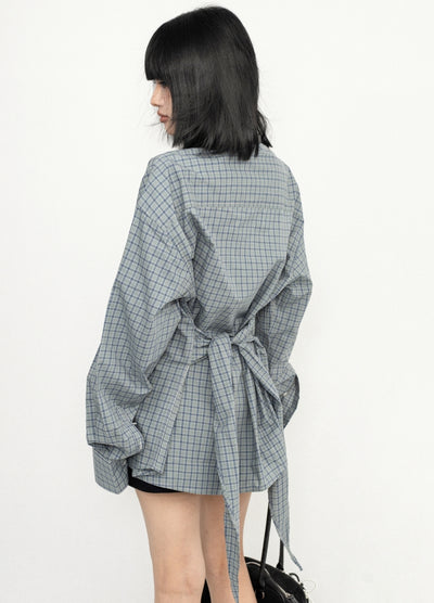 【ZERO STORE】Basic casual and elegant style checkered shirt  ZS0073