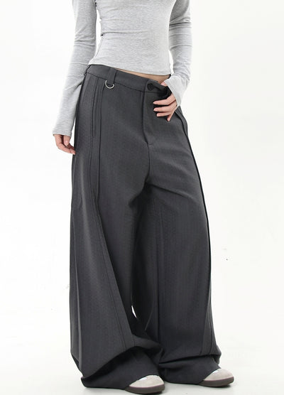 【Blacklists】Loose silhouette elegant classic color slacks pants  BL0033