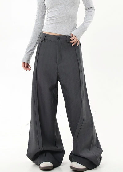 【Blacklists】Loose silhouette elegant classic color slacks pants  BL0033