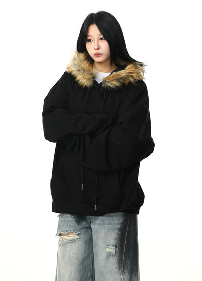 【12/2新作】Faux fur hoodie design Y2K style jacket  HL3108