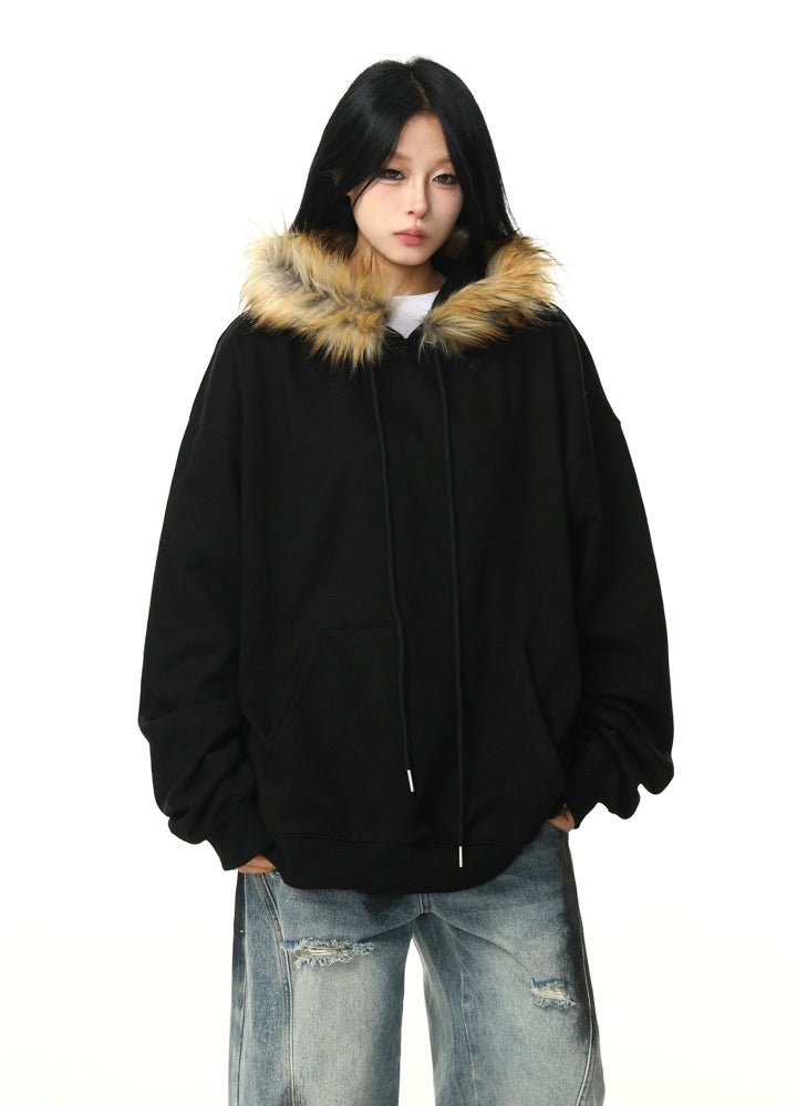 【12/2新作】Faux fur hoodie design Y2K style jacket  HL3108