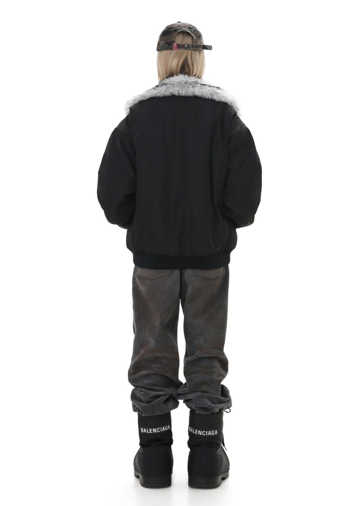 【GIBBYCNA】Inner fur design Y2K style jacket hoodie outerwear  GC0034