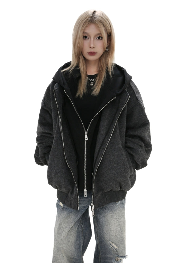 【GIBBYCNA】Double gimmick 2-way style basic jacket  GC0036