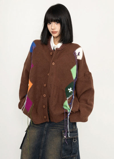 【ZERO STORE】Color design type wide over cardigan  ZS0071