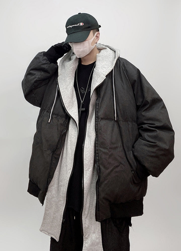 【UUCSCC】Basic down silhouette design thick jacket  US0077