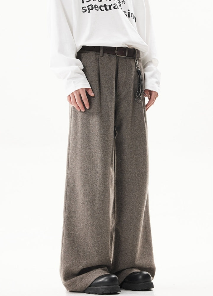 【ACRARDIC】Vintage color wide straight slacks pants  AI0029