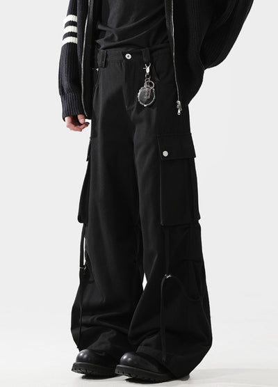 【ACRARDIC】Side suspender style cargo wide pants  AI0031