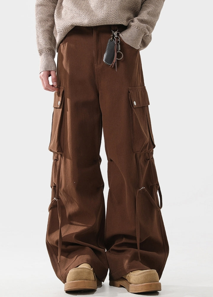 【ACRARDIC】Side suspender style cargo wide pants  AI0031