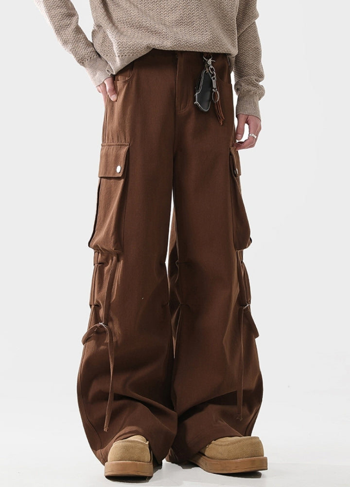 【ACRARDIC】Side suspender style cargo wide pants  AI0031