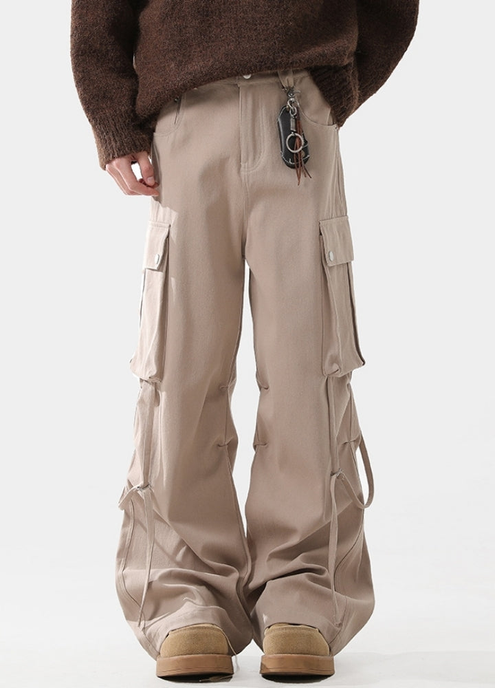 【ACRARDIC】Side suspender style cargo wide pants  AI0031