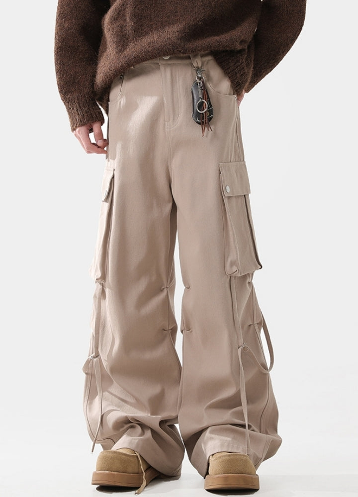 【ACRARDIC】Side suspender style cargo wide pants  AI0031