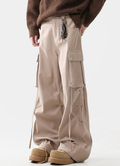 【ACRARDIC】Side suspender style cargo wide pants  AI0031