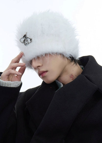 【Culture E】High mode mohair style brad beanie  CE0163