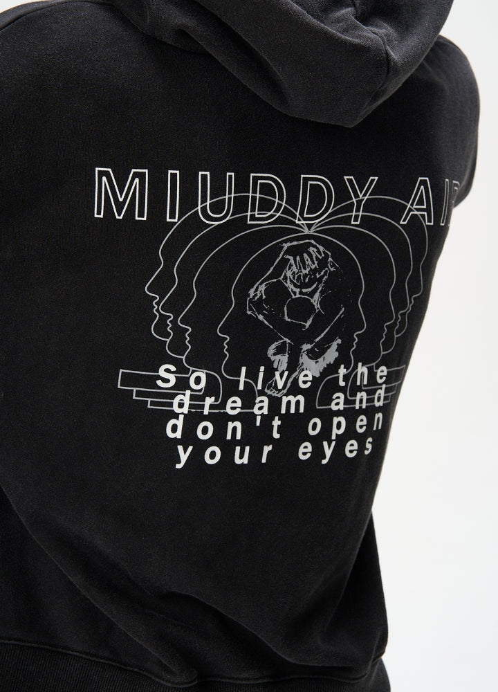 【MAXDSTR】Front illustration design pullover style hoodie  MD0190