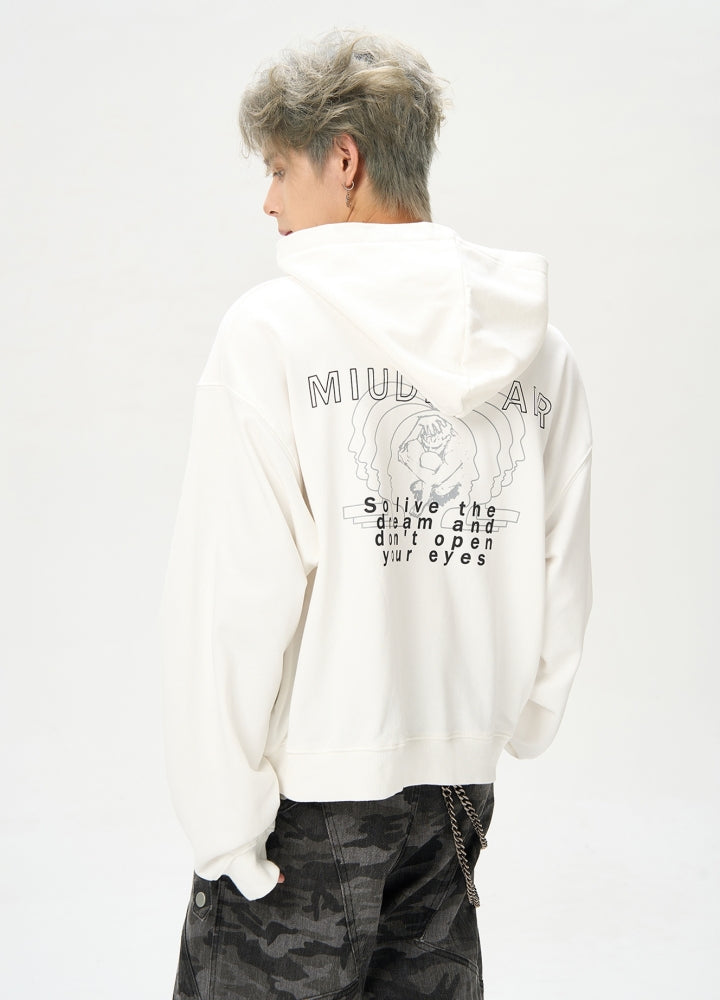 【MAXDSTR】Front illustration design pullover style hoodie  MD0190