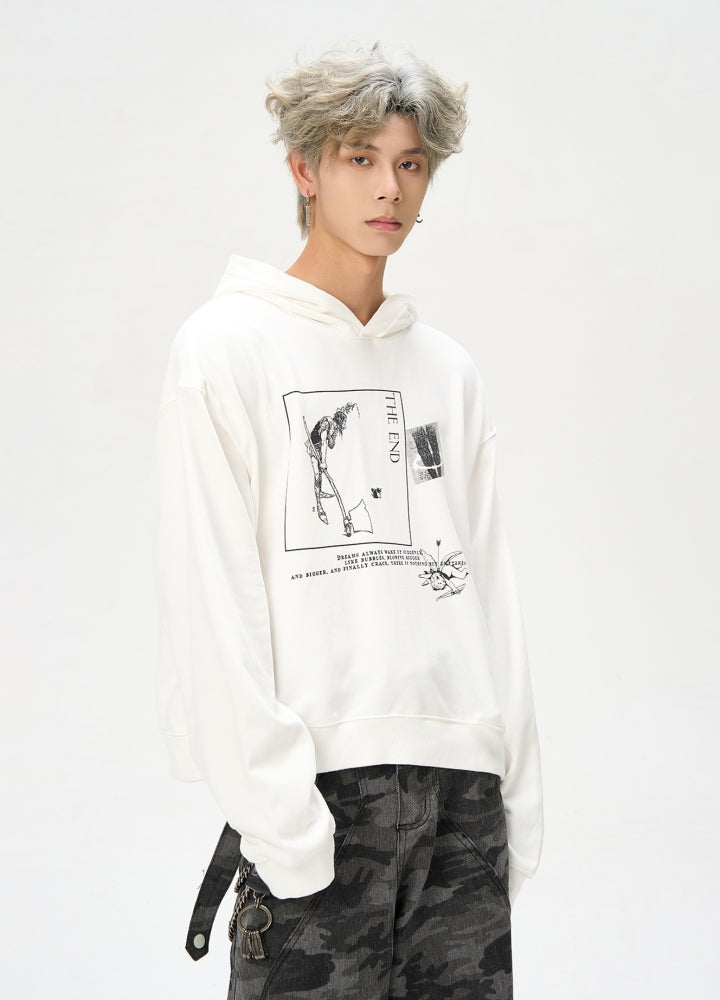 【MAXDSTR】Front illustration design pullover style hoodie  MD0190