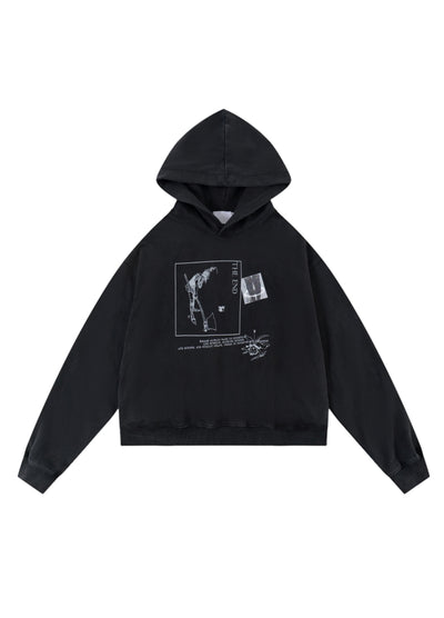 【MAXDSTR】Front illustration design pullover style hoodie  MD0190