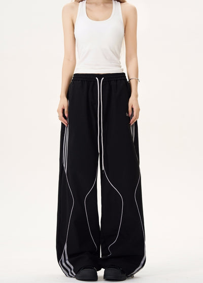 【MAXDSTR】Random wave line design sporty casual pants  MD0191