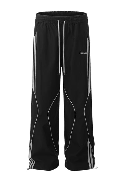 【MAXDSTR】Random wave line design sporty casual pants  MD0191