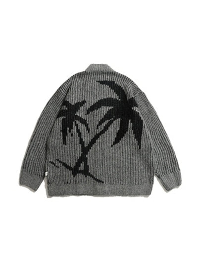 【BLACK BB】Back overprint design loose silhouette cardigan  BK0055