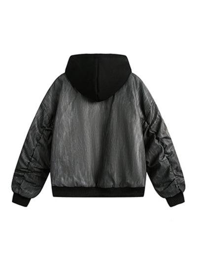 【BLACK BB】Dark dull color basic thick silhouette jacket outerwear  BK0056