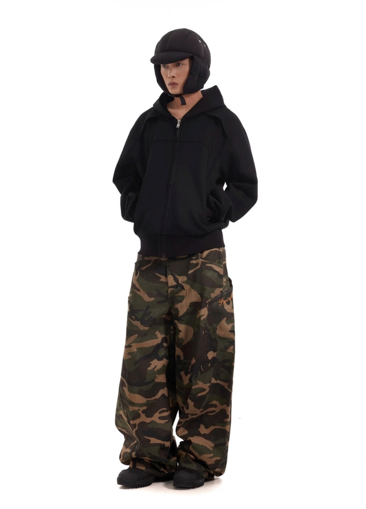 【BTSG】Basic style camouflage design wide pants  BS0056