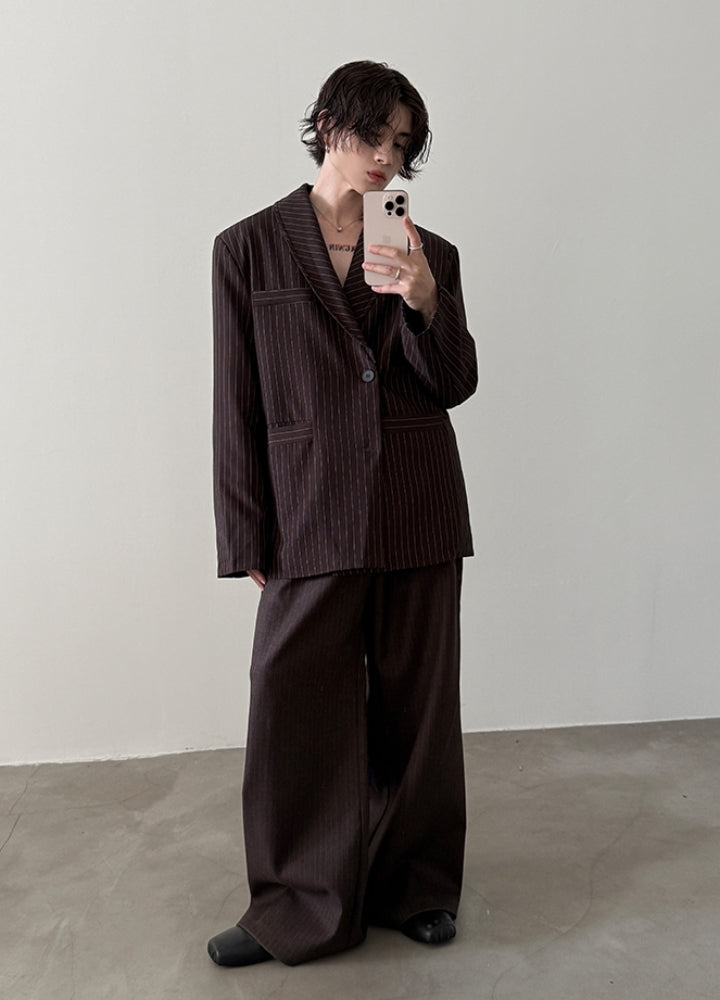 【Very Fewest】Basic dull color neat tailored jacket  VF0039