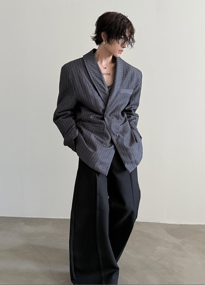 【Very Fewest】Basic dull color neat tailored jacket  VF0039