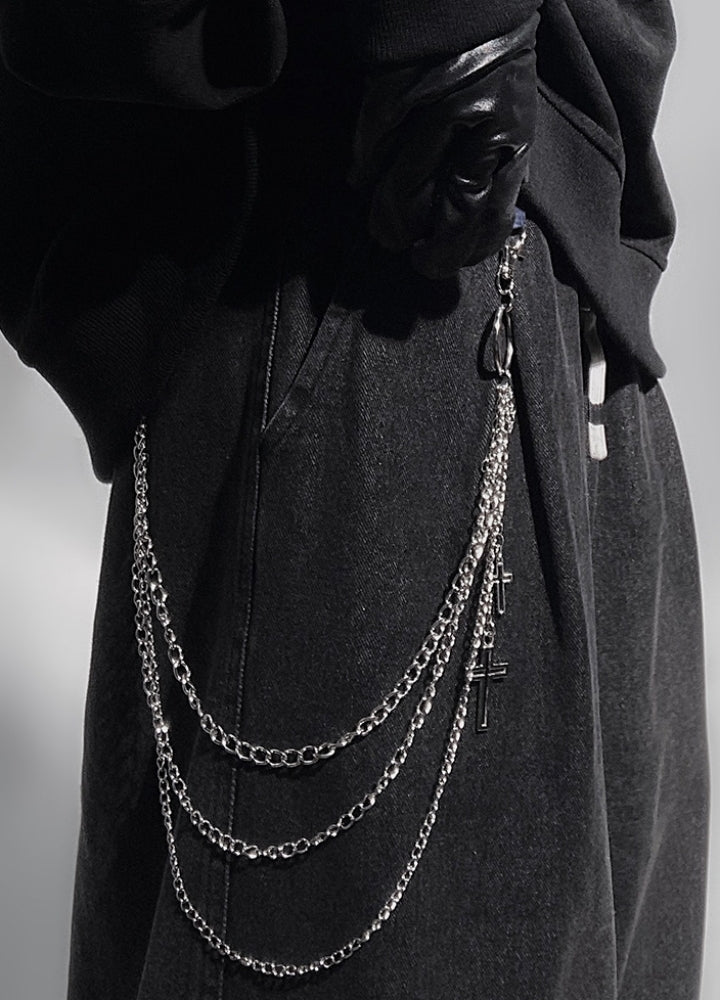 【UUCSCC】Cross Design Simple Style Long Waist Chain  US0083