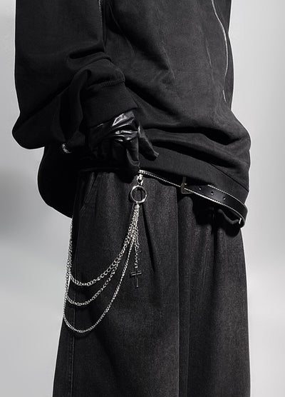 【UUCSCC】Cross Design Simple Style Long Waist Chain  US0083