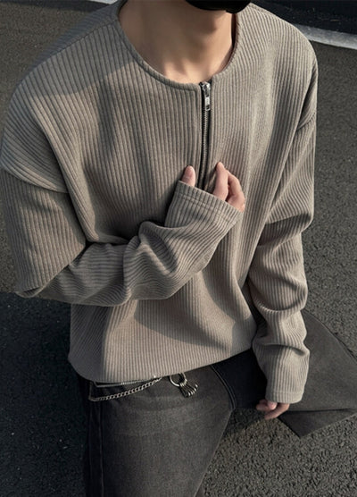 【3/3新作】Beautiful basic half-zip knit sweater  HL3127