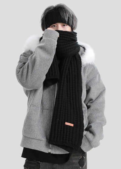 【INS】Long silhouette basic light color muffler  IN0048