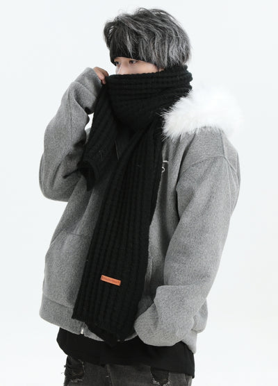 【INS】Long silhouette basic light color muffler  IN0048