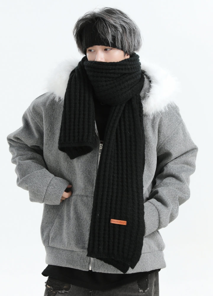 【INS】Long silhouette basic light color muffler  IN0048