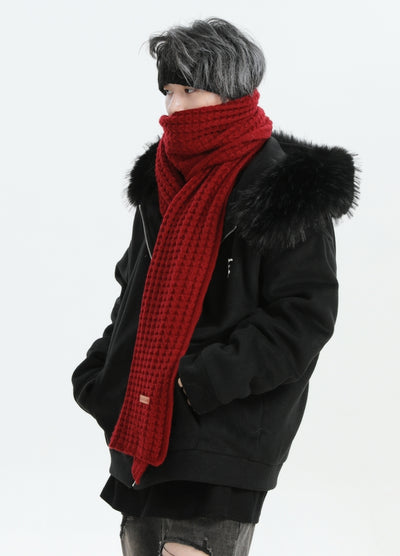 【INS】Long silhouette basic light color muffler  IN0048