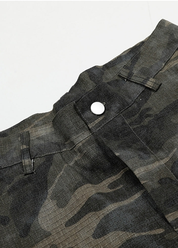 【CEDY】Basic camouflage wide balloon silhouette pants  CD0076