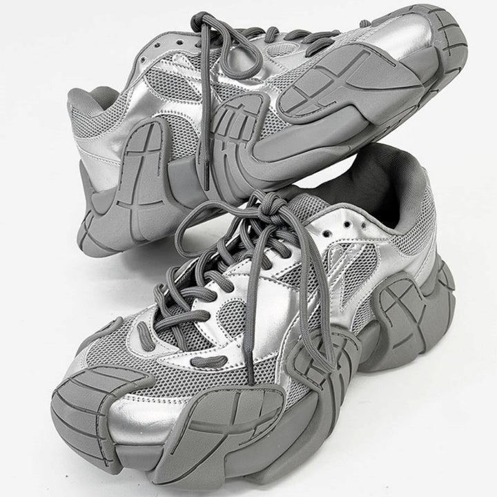 hi lander 厚底 スカルデザイン グレー スニーカー hi lander 厚底 スカルデザイン グレー スニーカー 厚底グレーの