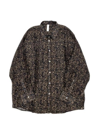 【MICHINNYON】See-through loose silhouette mode long sleeve shirt  MY0037