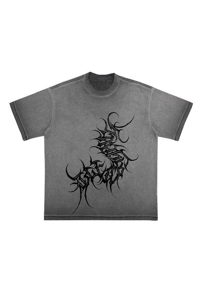 【WETbody】Insect-inspired design mid-wash short-sleeved T-shirt  WB0011