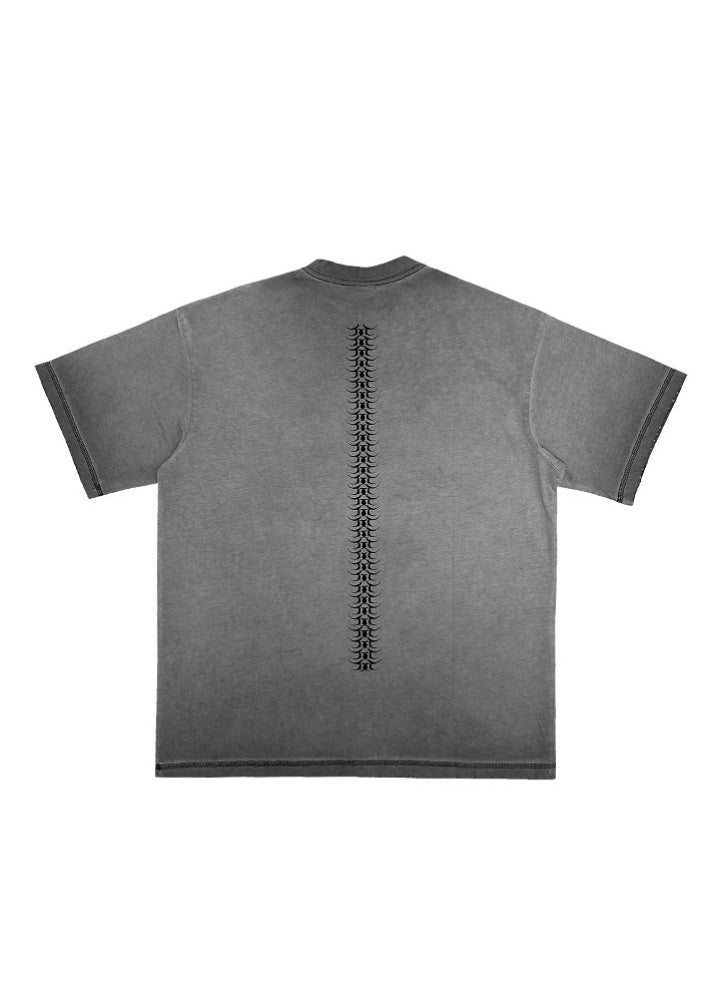 【WETbody】Insect-inspired design mid-wash short-sleeved T-shirt  WB0011