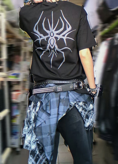 【WETbody】Front devil initial design basic over short sleeve T-shirt  WB0012