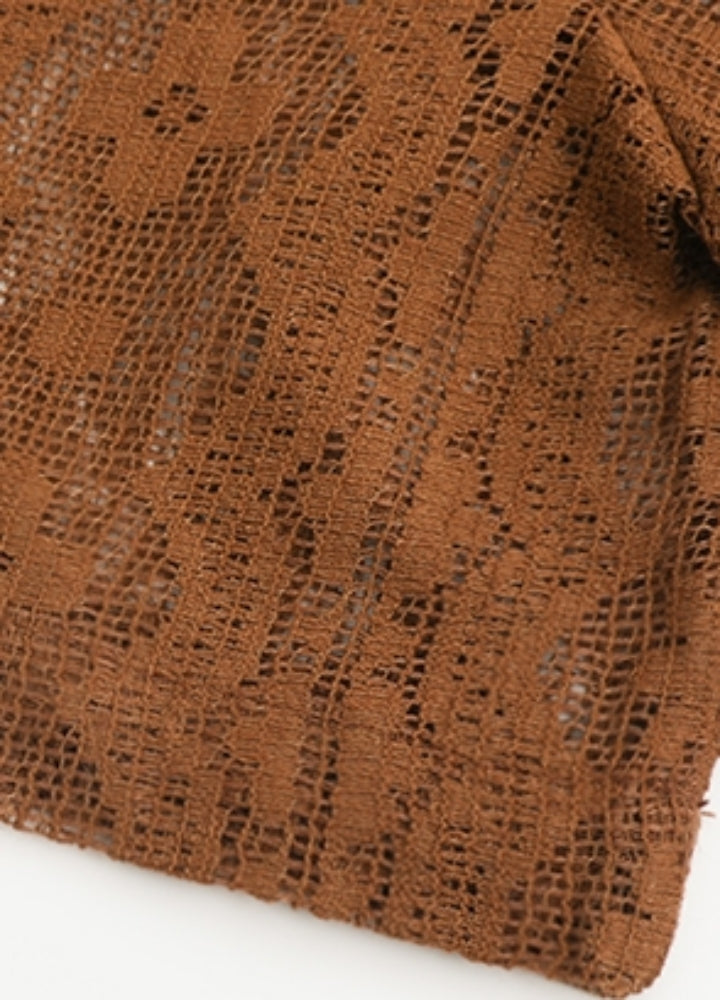 【CUIBUJU】Design pattern point over-open short-sleeved shirt  CB0053