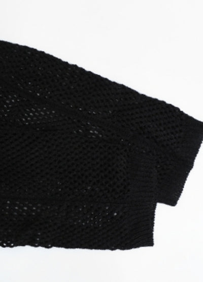 【CUIBUJU】Mesh style full zip design light accent hoodie  CB0055