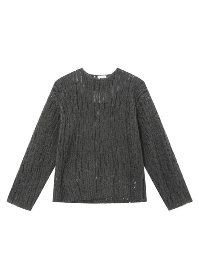 【CUIBUJU】Tight fit thin fabric design damaged knit  CB0056