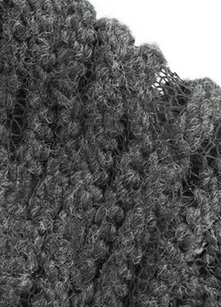 【CUIBUJU】Tight fit thin fabric design damaged knit  CB0056