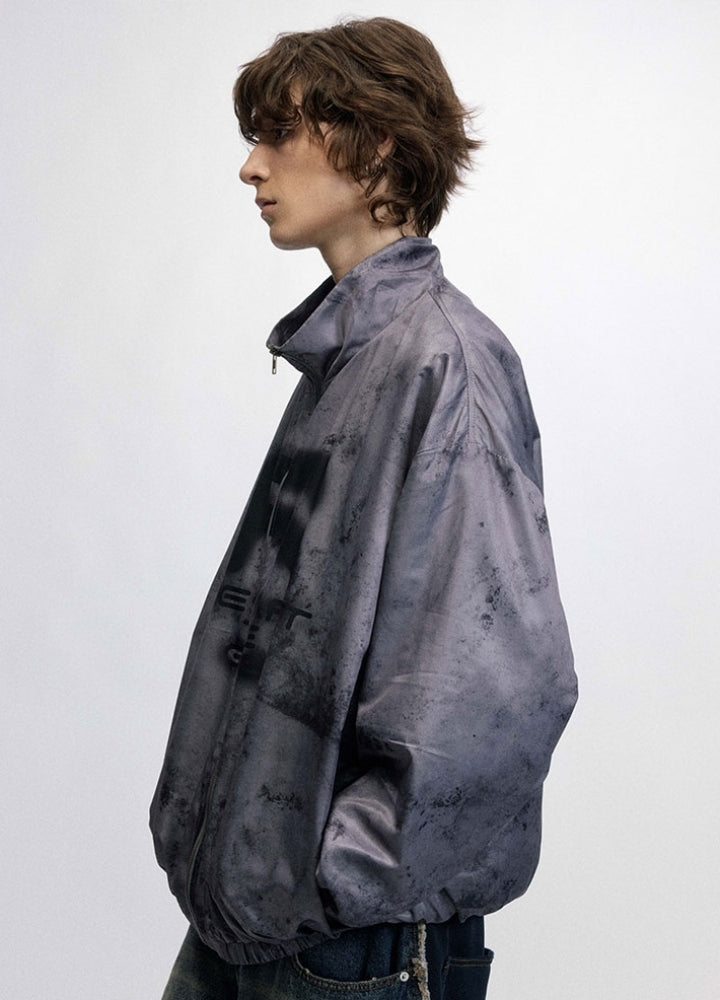 【OVDY】Nylon full zip style dull front design jacket  OD0007